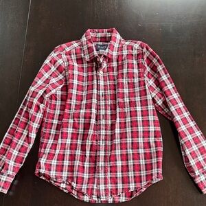 The Children's Place Red and White Checkered Button-Down Shirt
